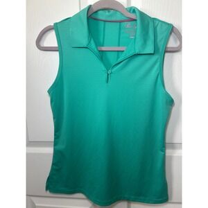 Lillie Green Women's Sleeveless Polo Shirt‎ S Activewear Golf Tennis Pickleball